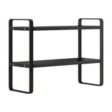 Double Tier Desktop Storage Shelf Desk Organizer for Books and Office Supplies - Wooden Tiered Shelf V1366-AZ2-W-11978