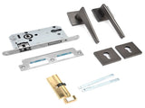 Split Door Lock Handle Kit Modern AntiTheft Door Lockset for Home Bedroom Bathroom Office V1294-YM0901-3114210070711