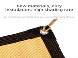 Beige Shade Net Outdoor Sunshade Heat-Insulating Net for Courtyard, Reinforced with Hemming V888-ELOSUNG47002
