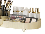Makeup Storage Organizer Large Capacity Perforation Free Rotatable Partition Cosmetic Storage Box V1294-YM0703-3117230105511