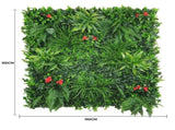 Elegant Red Rose Vertical Garden / Green Wall UV Resistant 100cm x 100cm V637-DP1156300