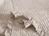 100% Cotton Embossed Ivory Haven Coverlet Bedspread Set V745-MMPAC061121Q13U