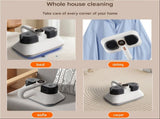 White Wireless Handheld Mite Remover Vacuum - Dual Cup Strong Suction UV Sterilization High V888-ELOSUNG53537