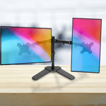 13"-27" Dual Screen Monitor Stand TV Bracket Computer Display Desk Mount Holder V63-824361