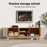 Artiss TV Unit Entertainment Unit Storage Cabinet 160cm Pine FURNI-N-TV160-WD