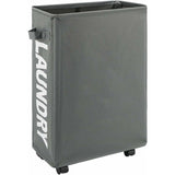 22" Narrow Rolling Hamper with Handle and Wheels, Collapsible Hamper, Foldable V1237-ZY-203-2441