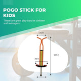 Orange Pogo Stick Kids - Childrens Jumping Jackhammer Exercise Hopper Toy V238-SUPDZ-28304858972240