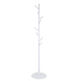 Assembled Wooden Coat Hat Stand Tree Jacket Cloth Vertical Hanger Rack 8 Hooks V1294-YM0901-JY16471-01