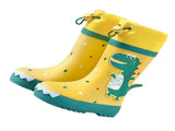 Kids Rain Boots Slip Resistant Cartoon Dinosaur Waterproof Rubber Children Tall Rain Shoes for Boys V1294-YM0901-3117230348113