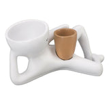 Funny Succulent Planter Resin Lying Guy Figure Fun Flower Pot for Indoor Plants Home Garden Decor V1294-YM0901-3111250043011