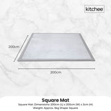 Kitchee Foam Floor Mat 200x200cm - Padded Thick Deep Soft Tatami Style Rug Grey V238-SUPDZ-41169835229264