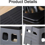 Portable Camping Toilet Foldable with Lid, 150 kg Load Capacity, for Road Trips and Camping Indoors V1188-MS-325-1021