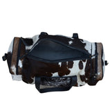 COWHIDE PATCH OVERNIGHT BAG V742-M18427