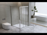 40mm Adjustable Contemporary Corner Sliding Chrome Shower Screen 90x92cm V63-848751