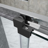 40mm Adjustable Contemporary Corner Sliding Chrome Shower Screen 86x80cm V63-848611