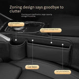 2 PCS Beige-right Car Seat Gap Storage Box - Practical Car Organizer, Gap Filler for Easy Access and V888-ELOSUNG16710