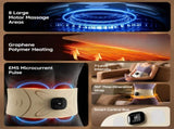 EMS Microcurrent Pulse Waist Massage Belt with Graphene Heating & Lumbar Support, Foldable & V1341-ZY-VP6ESSZV-B