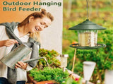 Bird feeder house, hanging food dispenser for wilds, hanging feeding station to hang up, V1259-DP01-A-1666