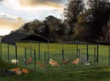 Chicken Run Coop 304.8 x 396.24 cm Covered Poultry Rabbit Hen Cage with Feeding Door V178-59381