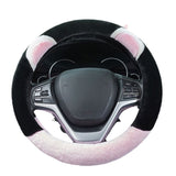 Car Steering Wheel Cover, Fluffy Soft Plush for Winter Warm, Cute Steering Wheel Protector with V1369-AZ3-W-06098
