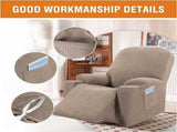 Recliner Slipcover High Stretch Soft Jacquard Fabric with Side Pocket for Standard Power Lift V1189-LC-RY-00193