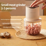 wireless meat grinder, USB charging meat grinder, 600ml food processor, multifunctional kitchen V1102-753-04922-BEG-600ML