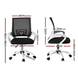 Artiss Office Chair Mesh Computer Gaming Desk Chairs Work Study Mid Back OCHAIR-L-2004-WH