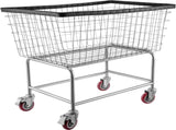 Wire Laundry Cart Wire Laundry Basket 4.5 Bushel Heavy Duty w/ 5'' Wheels V952-XYCDG200F-D000001V0