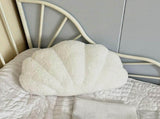 10x14 Inch Shell Pillow Seashell Decorative for Bed Couch Living Sofa Room Decor, Soft Shell Shaped V1369-AZ3-W-13634