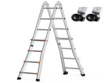 Telescoping Ladder A Frame, 13 FT Compact Aluminum Extension Ladder, Multi-Function Portable V952-DGNAZXYST40MJ7HIQV0