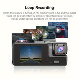 Dash Camera Car Camera Dual Lens Dash Cam 1080p Front Camera 720p Interior - Black - Size 01 V1106-798-34646-BLK-01