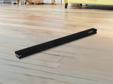 2.4m Gymnastics Folding Balance Beam Black Synthetic Suede V63-827841