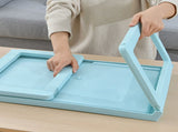Laptop Bed Tray Table Portable Lightweight Mini Picnic Table for Laptop Working Writing Blue V1294-YM0523-3116220003611