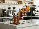 Space Saving Black Syrup Rack Stand with Stainless Steel Frame for Bar and Kitchen V1369-AZ3-W-22708