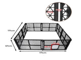 PaWz Pet Playpen Folding Dog Plastic L Large PT1122-L-BK