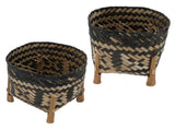 Plant Basket Northern Europe Style Bamboo Weaving Plant Pot Handwoven Indoor Outdoor Storage V1294-YM0706-3111230213311