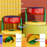 Red Adjustable Height Pet Bowl With Suction Cup Base Anti-Spill Elevated Feeder For Cats And Dogs V888-ELOSUNG56125-2