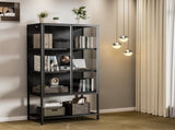 Stacked Glass Display Cabinet Collections Storage DBOX1004-4-D-BK