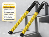 No Cable Muscle Training Battle Rope, 2.18 Lbs A Pair, 16.93in Yellow, Cordless Spring Swing Rope V1221-XM-LB2710-GM107