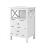 Levede Bedside Table Nightstand Side End Table 2 Drawers Storage Bedroom Cabinet NI1082-WH-AU