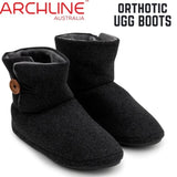Archline Orthotic UGG Boots Slippers Arch Support Warm Orthopedic Shoes - Charcoal - EUR 42 V563-AS203-42
