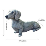Dachshund Weiner Dog Doorstop Statue Garden Decor Resin Crafts Home Outdoor Animal V1366-AZ2-W-16405