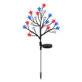 4 Pack 4th of July Solar Lights Outdoor Patriotic Garden Decorations Blue Red White Solar Lights V1366-AZ2-W-16401