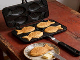Silicone Mold Double Plate Fish Taiyaki Bakeware Single Cake Pan, Fast Heat Conduction Pastry Tray, V1366-AZ2-W-21185
