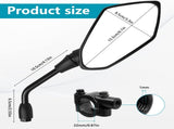 Motorcycle mirror, pair of universal rearview mirrors, suitable V1237-ZY-203-1820