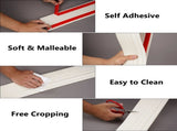 Flexible Wall Base Moulding Trim, Peel and Stick Rubber Baseboard Molding, 3.86 Inch x 16.4 Feet V1189-LWWAL-20260401-06260