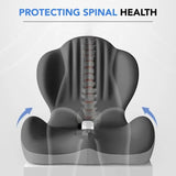 Ergonomic Memory Foam Seat Cushion provides comfortable lumbar and back support, suitable for office V1232-ZKJYZD001