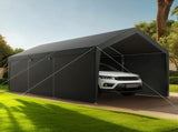 Carport Car Canopy 12x20FT Heavy Duty Car Shelter with Sidewalls White V952-FBSJSQCCKHS886LB9001V0