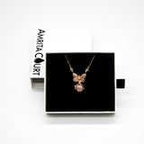 Gift Box - Butterfly Rose Gold Aroma Necklace Purify Oil Blend V760-GBAJ - 31