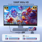 BENFEI 408GY USB-C to USB-C+A + PD Video/Audio Capture Card Supporting Full HD 1080P 60FPS V28-ELEBEN408GY